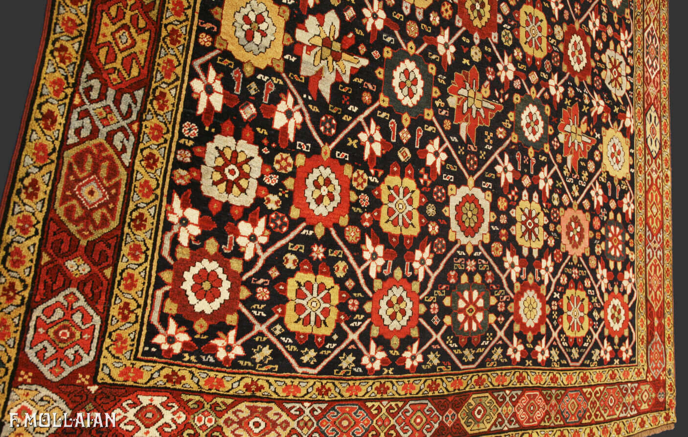 Antique Caucasian All-over “Karabakh (qarabag)” hand-knotted Kalleh Size Carpet n°:75780500